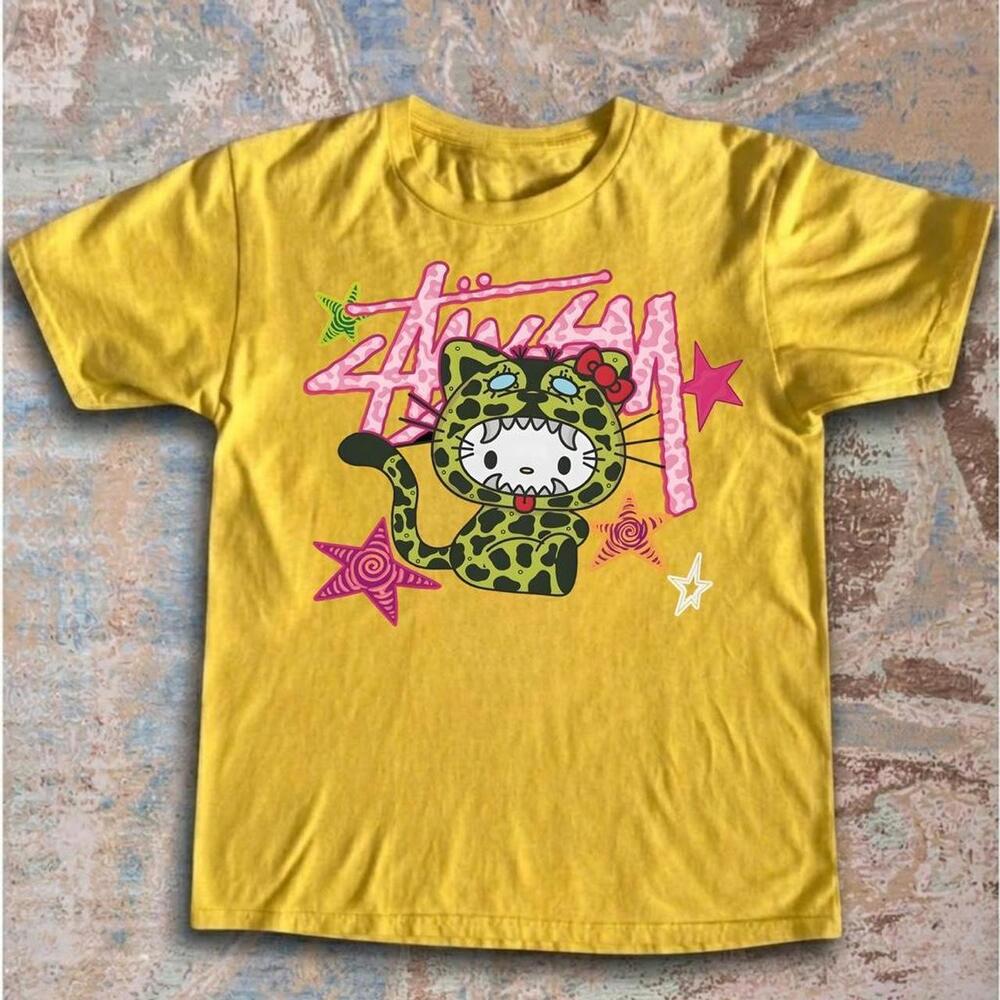 Stussy X Hello Kitty Yellow Tee